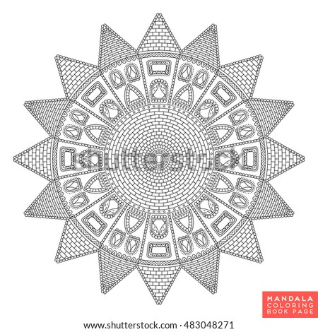 Flower Mandala Vintage Decorative Elements Oriental Stock Vector 497161894