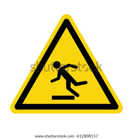 uneven beware floor symbol vector hazard shutterstock trip illustration step