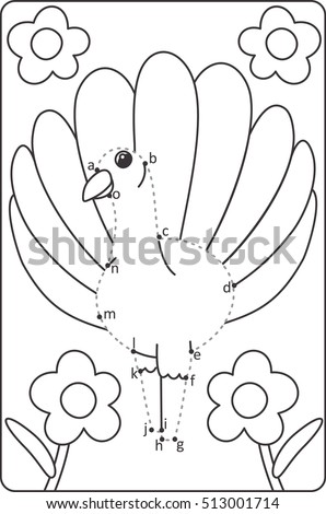 how to draw peacock drawing for children dot to dot