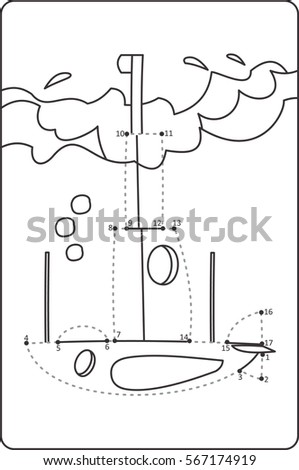 Drawing Airplane On Blue Background Draft Stock Vector 197261321