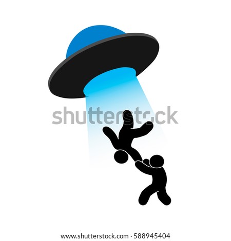 Man Who Saves Man Abducting Ufo Stock Vector 588945404 - Shutterstock