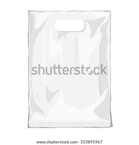 Disposable Plastic Bag Mock Template Empty Stock Vector 333895967 Shutterstock Plastic Bag Design Template