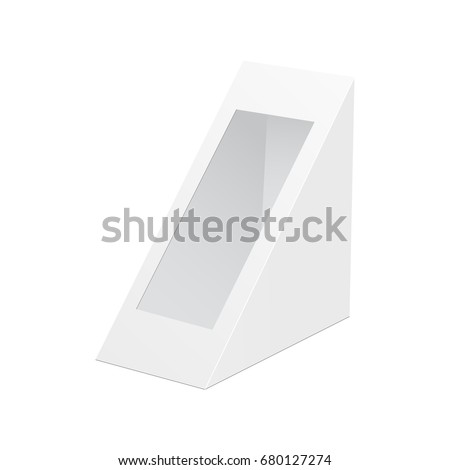 Download White Blank Cardboard Triangle Box Sandwich Stock Vector ...