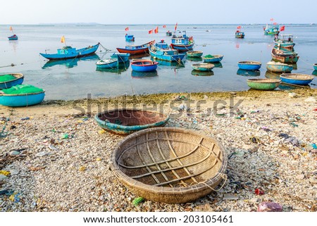 Boat on Vietnam beach