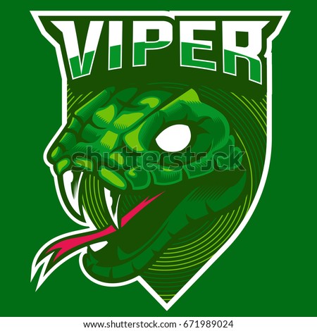 Viper Snake Head Mascot Logoesport Logo Stock Vector ...