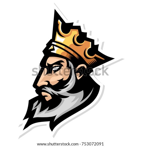 Download King Head Mascot Logo Stock Vector 753072091 - Shutterstock