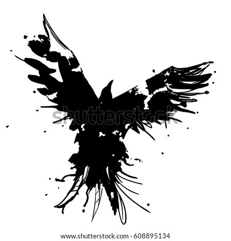 ink raven splash stock vector 608895134 shutterstock ink raven splash stock vector 608895134 shutterstock