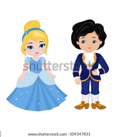 Illustration Very Cute Prince Princess Stock Vector 309347831 ...