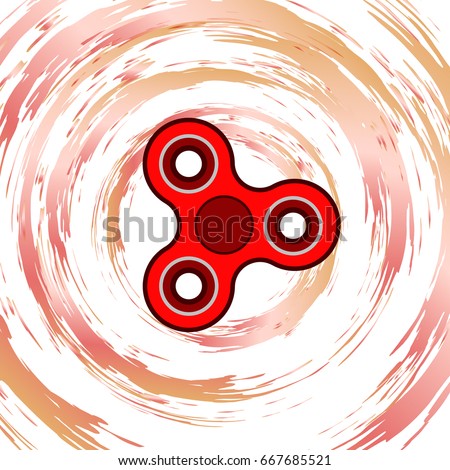 Hand Spinner Tricks Abstract Background Toy Stock Vector