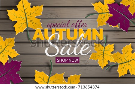 autumn sale banner template paper cut stock photo photo vector fall autumn tree flyers