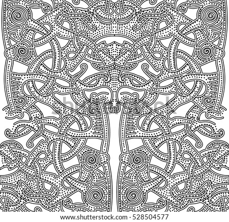 ornate patterns vikings background hand drawn stock vector ornate patterns vikings background hand drawn stock vector