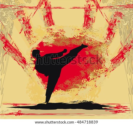Karate Grunge Background Stock Vector 147479306 - Shutterstock