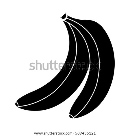 Black White Banana Icon Black Banana Stock Vector 589435121 - Shutterstock