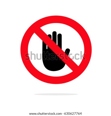 Restriction Icon Flat Design Vector Illustration Stock Vector 630627764