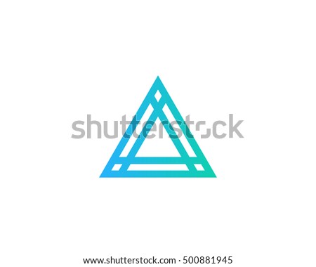 Abstract Triangle Spiral Logo Template Triangular Stock Vector ...