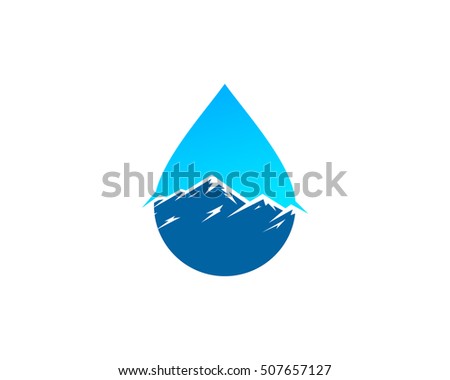 Water Mountain Logo Design Template Element Stock Vector 507657127