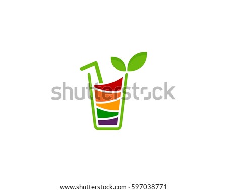 Fruit Juice Logo Design Element