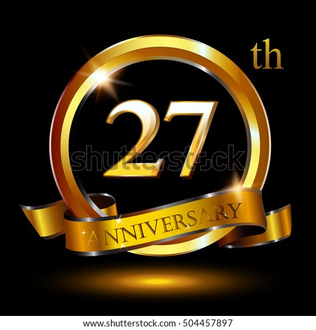 27th Golden Anniversary Logo 27 Years Stock Vector 504457897 - Shutterstock