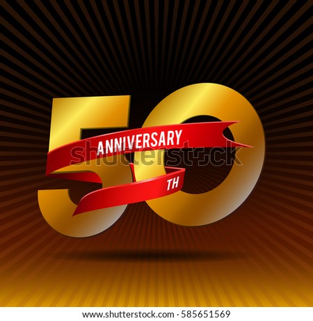 50th Golden Anniversary Celebration Logo Ring Stock Vector 601575545 ...