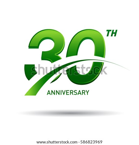 Celebrating 30th Anniversary Logo Silver Ring Stock Vector 526672477 ...