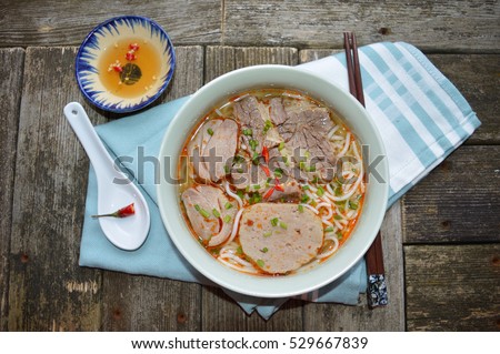 Vietnamese food " Bun bo hue"