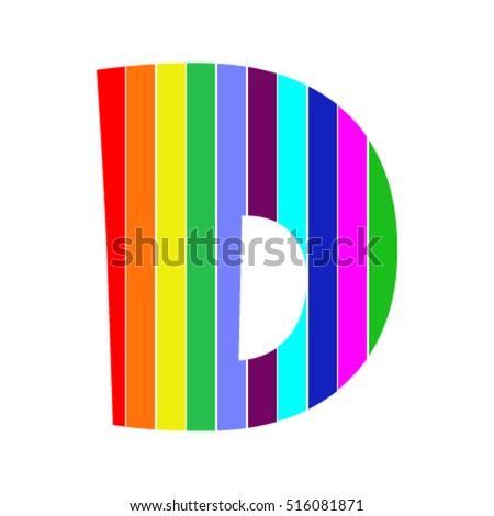 Letter D Colored Strip Alphabet Stock Vector 516081871 - Shutterstock