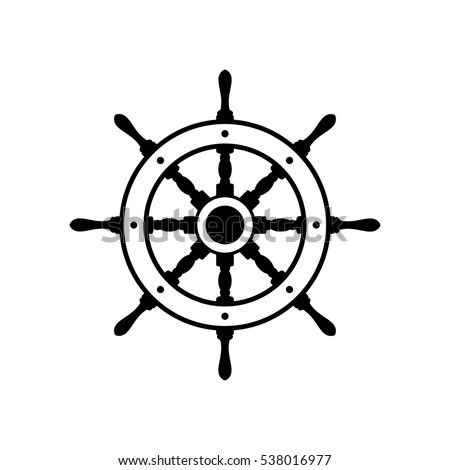 Ship Wheel Icon Vector Illustration Stock Vector 538016977 - Shutterstock