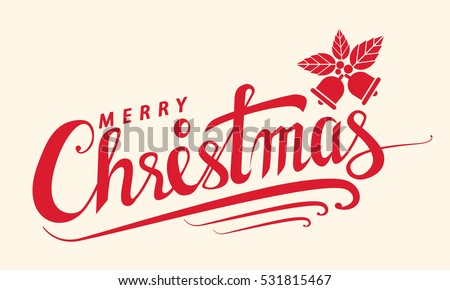 merry christmas lettering design