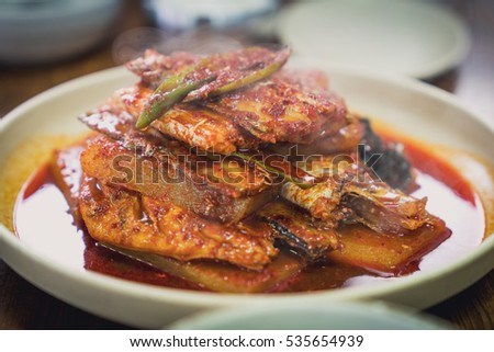 Jeju island Local food Braised Cutlassfish