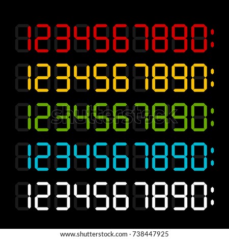 Digital clock font