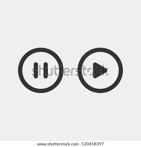 Play Pause Icons Stock Vector 520458397 - Shutterstock