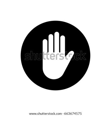 Hand Icon Vector Stock Vector 591609851 - Shutterstock