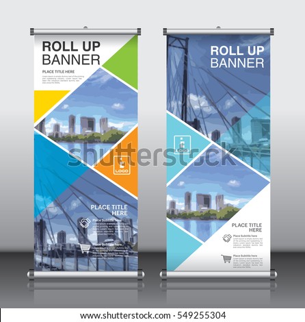  Roll Brochure Flyer Banner Design Vertical Stock Vector 