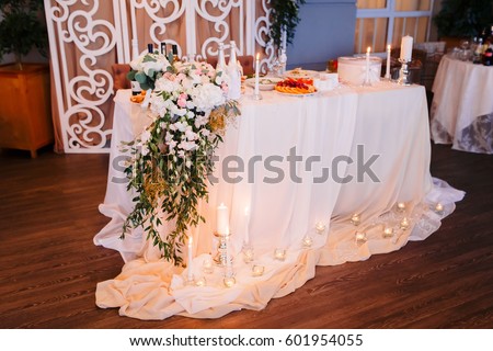 Wedding In The Style Rustic Table Decoration With Lamps And Candlestick Elegant Dinner Wedding In The Style Rustic Table Decoration With Lamps And Candlestick Elegant Dinner