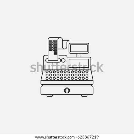 cash register linear icon