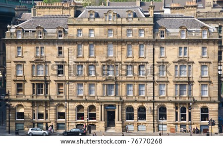 neoclassical architecture centre newcastle england stock photo edit