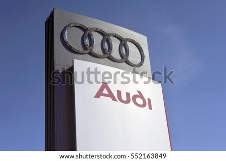 LITHUANIA - JUNE 01:AUDI logo on June 01, 2015in Lithuania