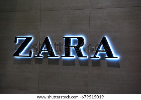 LITHUANIA-MAY 18: ZARA fashion store on May 18,2017 in Lithuania.Zara is a Spanish clothing and accessories retailer based in Arteixo, Galicia.