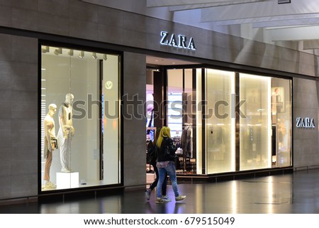 LITHUANIA-MAY 18: ZARA fashion store on May 18,2017 in Lithuania.Zara is a Spanish clothing and accessories retailer based in Arteixo, Galicia.