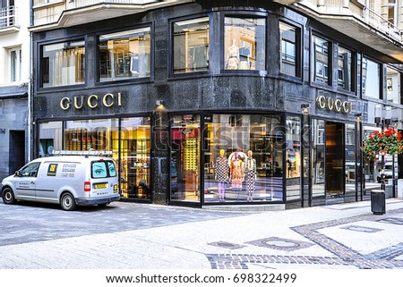 LUXEMBOURG_AUG 10: L'Occitane en Provence fashion store on August 10,2017 in Luxembourg.Gucci is an Italian luxury brand of fashion and leather goods.