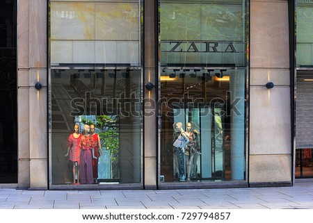 FRANKFURTGERMANY MAY 09 ZARA Fashion Store Exterior On May 092017 FRANKFURTGERMANY MAY 09 ZARA Fashion Store Exterior On May 092017