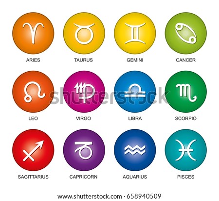 Astrology Overview Chart Astrological Signs Zodiac Stock Vector ...