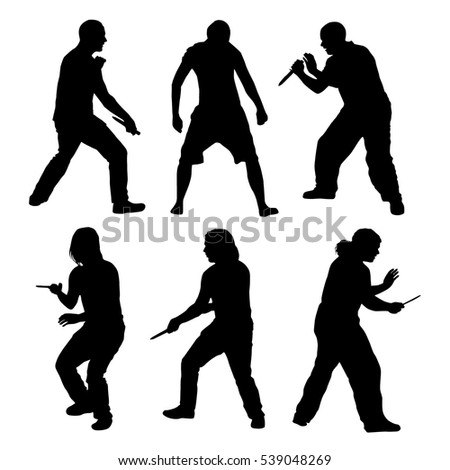 Fighting Silhouette Stock Images, Royalty-Free Images & Vectors ...