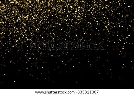 Gold Glitter Texture On Black Background Stock Vector (Royalty Free