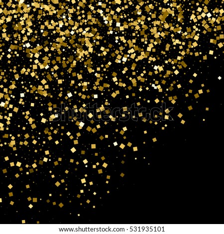 Vector Yellow Sparkles On Black Background Stock Vector 77290498 ...
