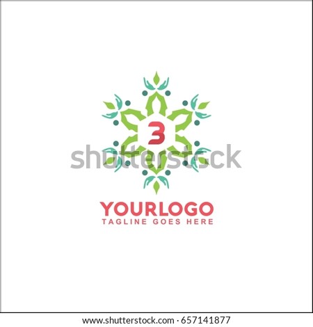 3 Letter Trendy Elegant Logo Design Stock Vector 657141877
