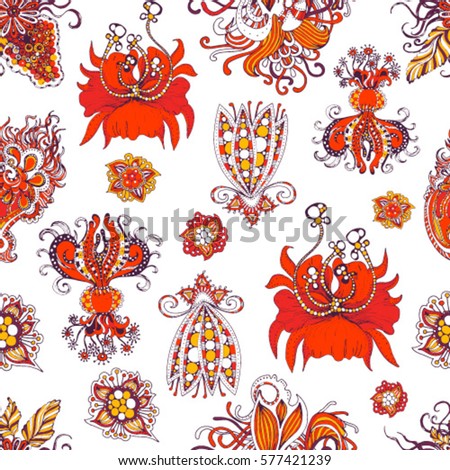 Floral Decorations folk russian seamless pattern floral border stock vector 292737089 Floral Decorations folk russian seamless pattern floral border stock vector 292737089