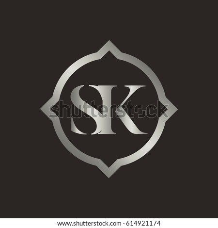 Sk Logo Stock Vector 614921174 - Shutterstock