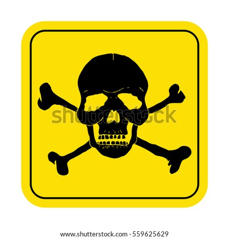 Skull Danger Sign Stock Illustration 126204341 - Shutterstock