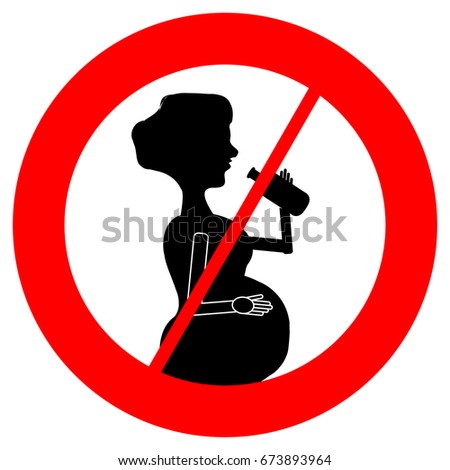 No Alcohol Pregnant Women Symbol Vector Stock Vector 673893964 ...